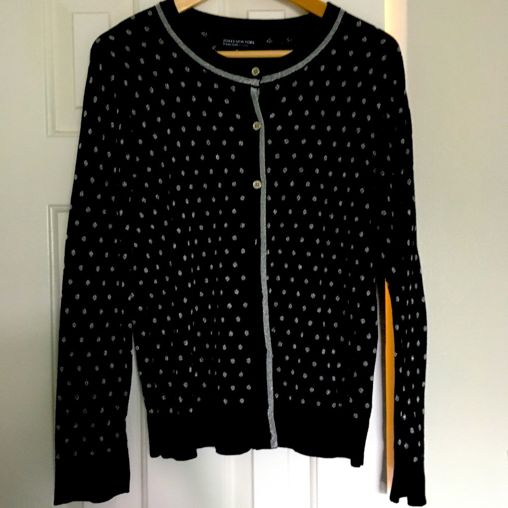 Jones New York Polka Dot Cardigan